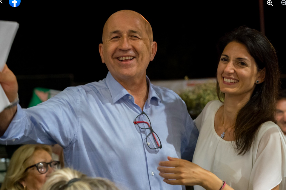 Gabriele Lanzi e virginia raggi