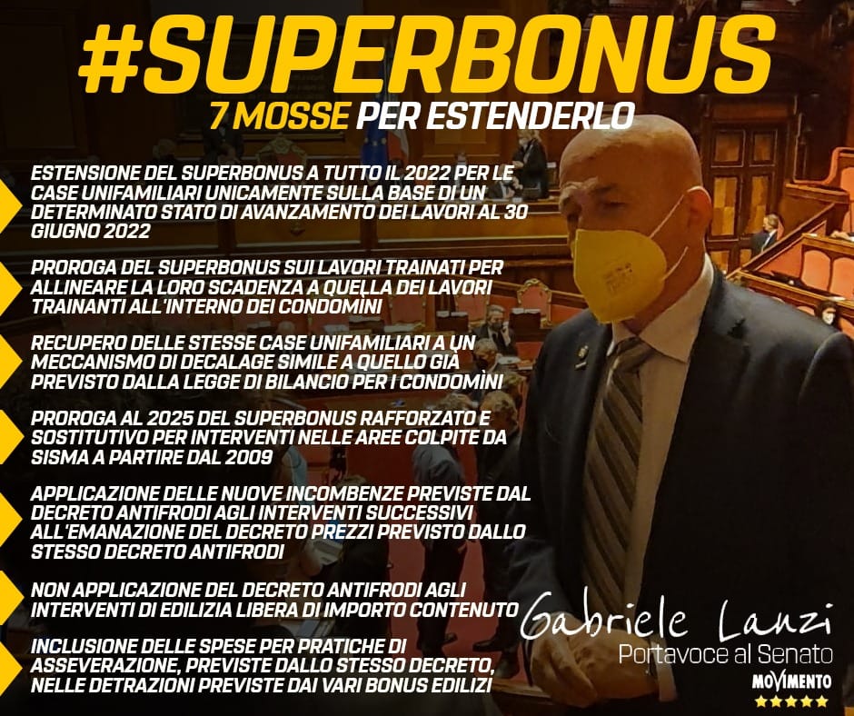 Senatore Gabriele Lanzi sul superbonus