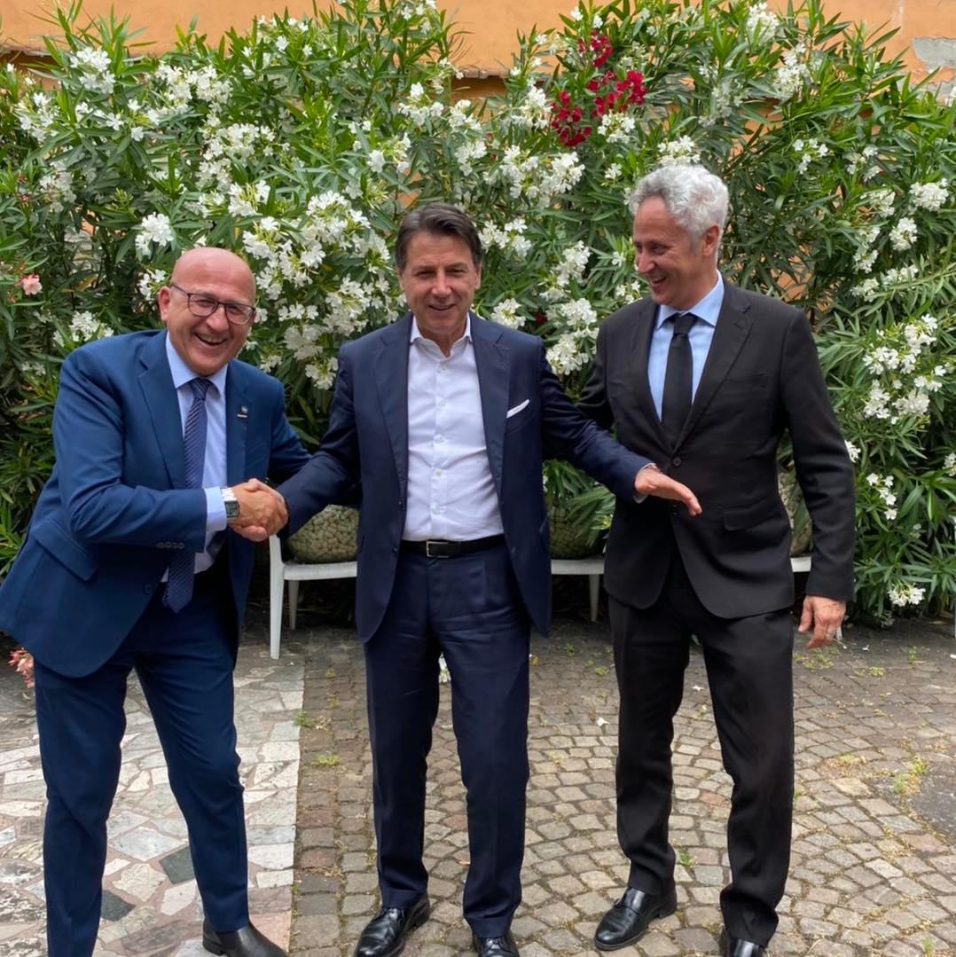 Giuseppe Conte con Senatore Lanzi e Croatti